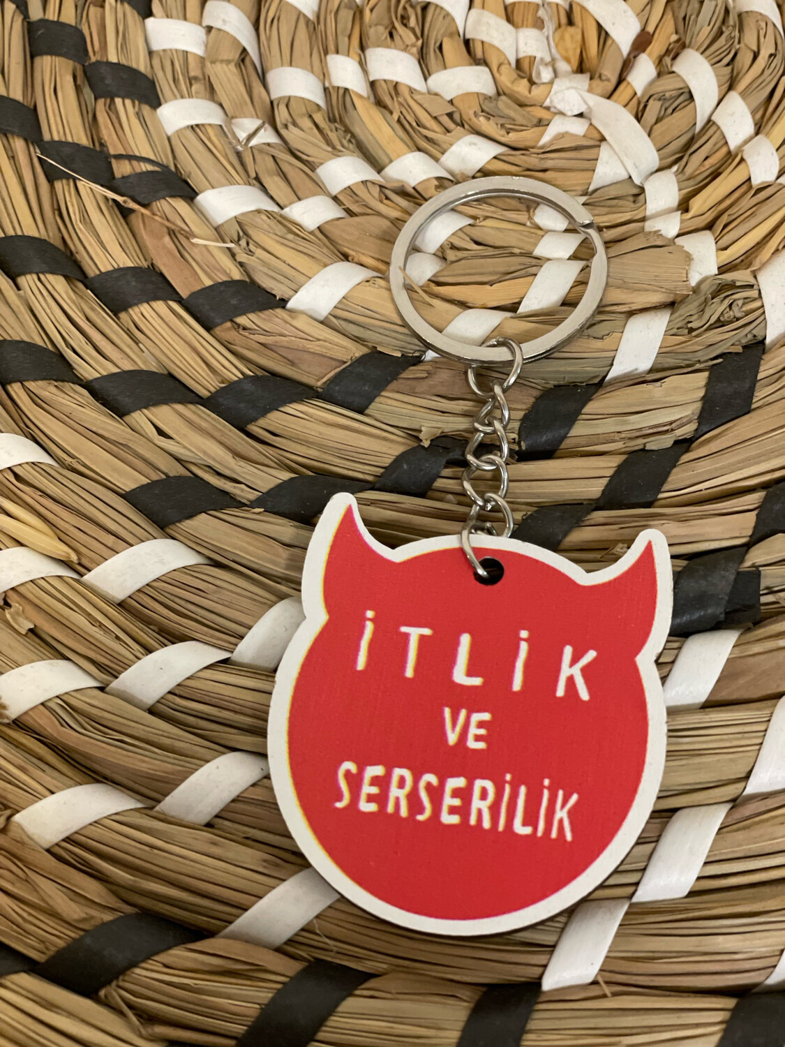 Itlik Ve Serserilik Houten Sleutelhanger