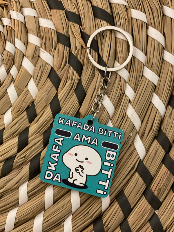 Kafada Bitti Houten Sleutelhanger Kafada Bitti Houten Sleutelhanger