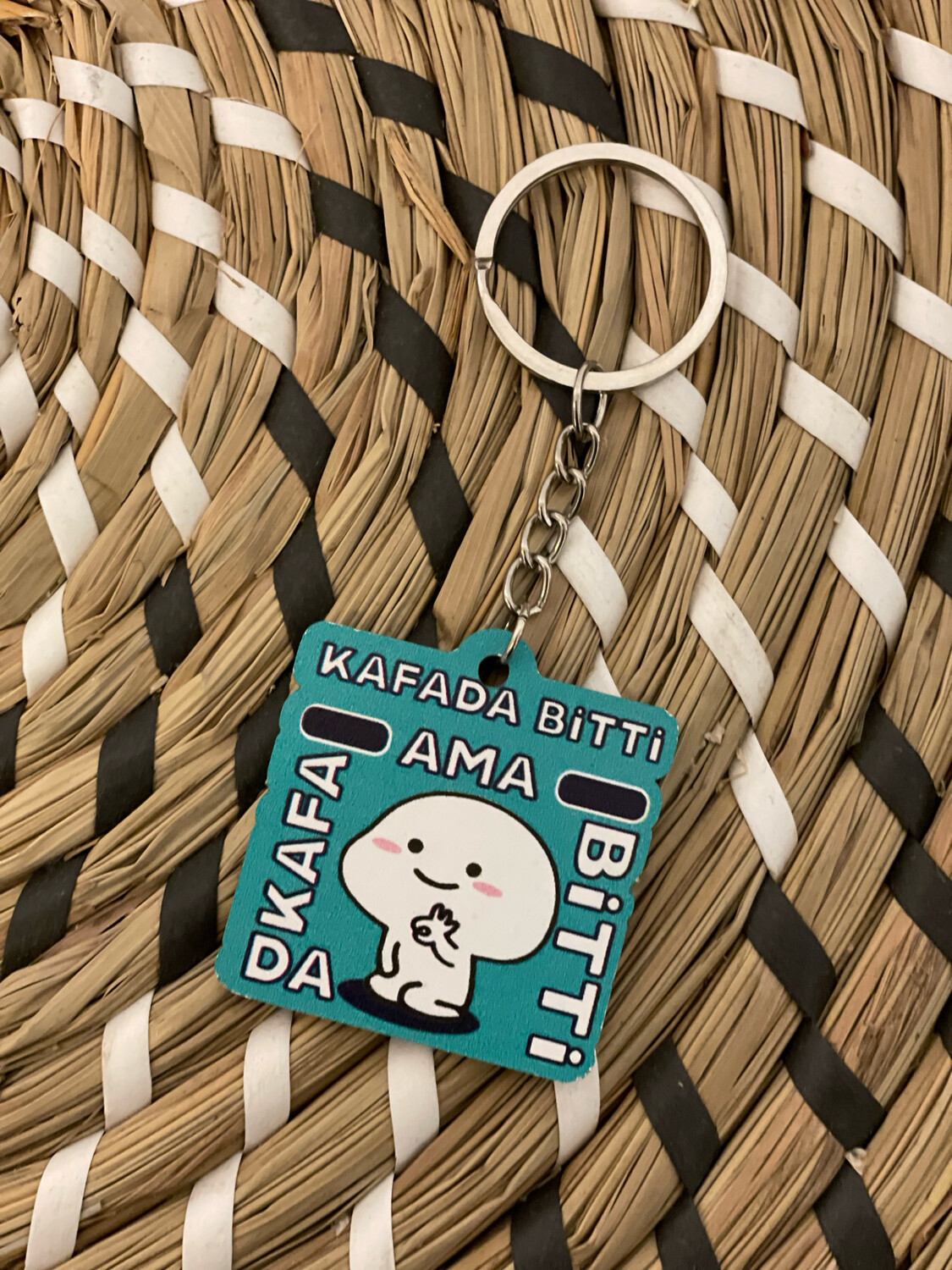 Kafada Bitti Houten Sleutelhanger