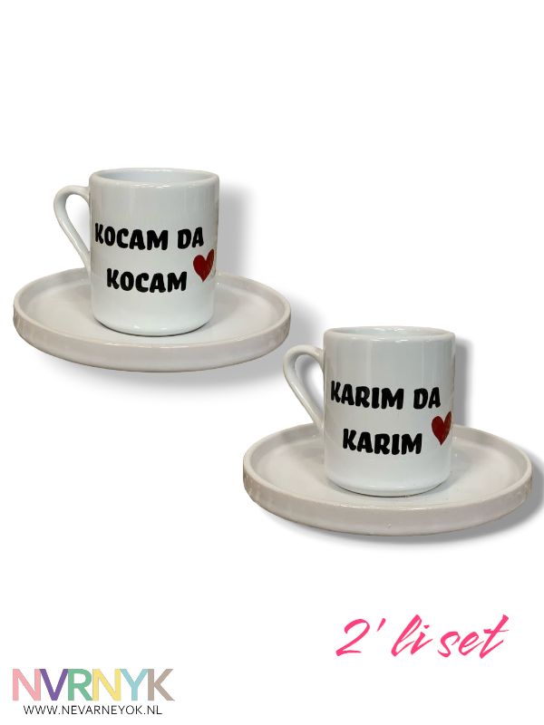 Kocam & Karım 2li set fincan