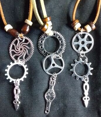Steampunk Long Drop Pendants
