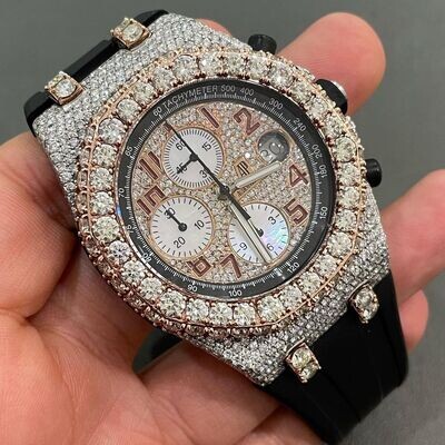 icedout AP audermars piguet watch moissanite watch vvs d color pass diamond tester