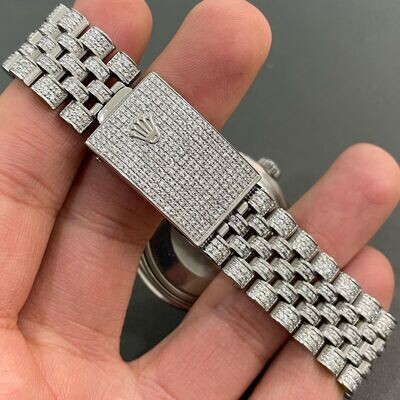 icedout rolex watch moissanite watch vvs d color pass diamond tester