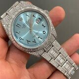 icedout rolex watch moissanite watch vvs d color pass diamond tester