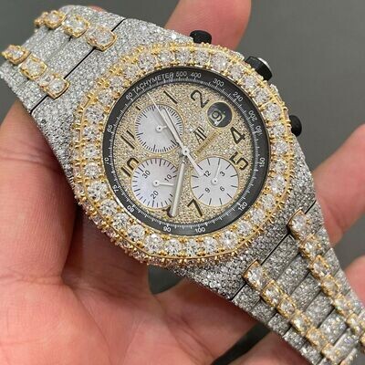 icedout AP audermars piguet watch moissanite watch vvs d color pass diamond tester