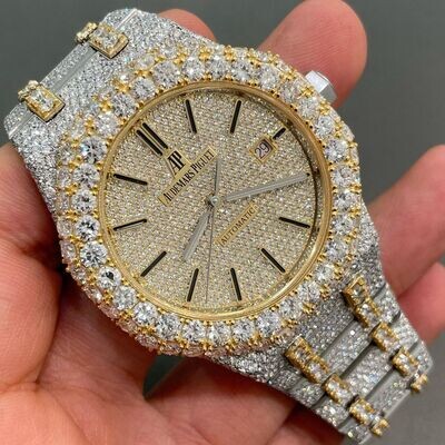 icedout AP audermars piguet watch moissanite watch vvs d color pass diamond tester