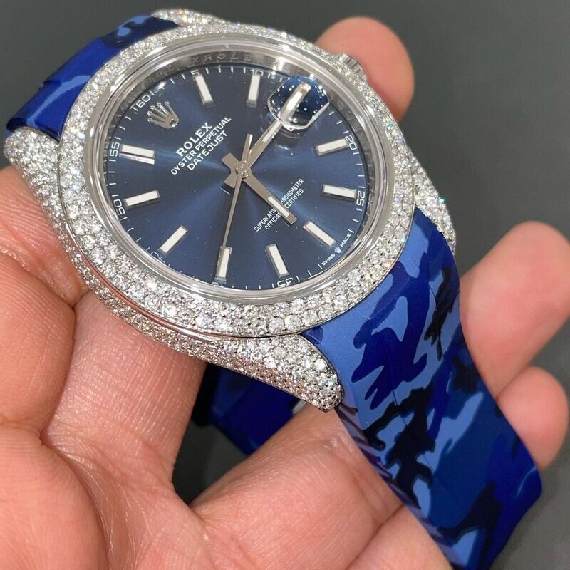 icedout rolex watch moissanite watch vvs d color pass diamond tester