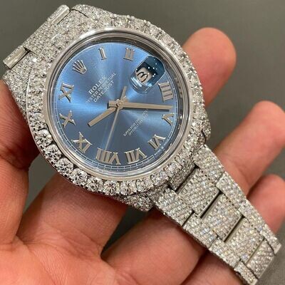 icedout rolex watch moissanite watch vvs d color pass diamond tester