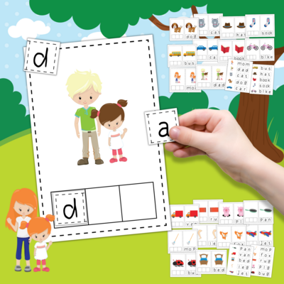 Elkonin Boxes Activity (CVC Phoneme Practice)