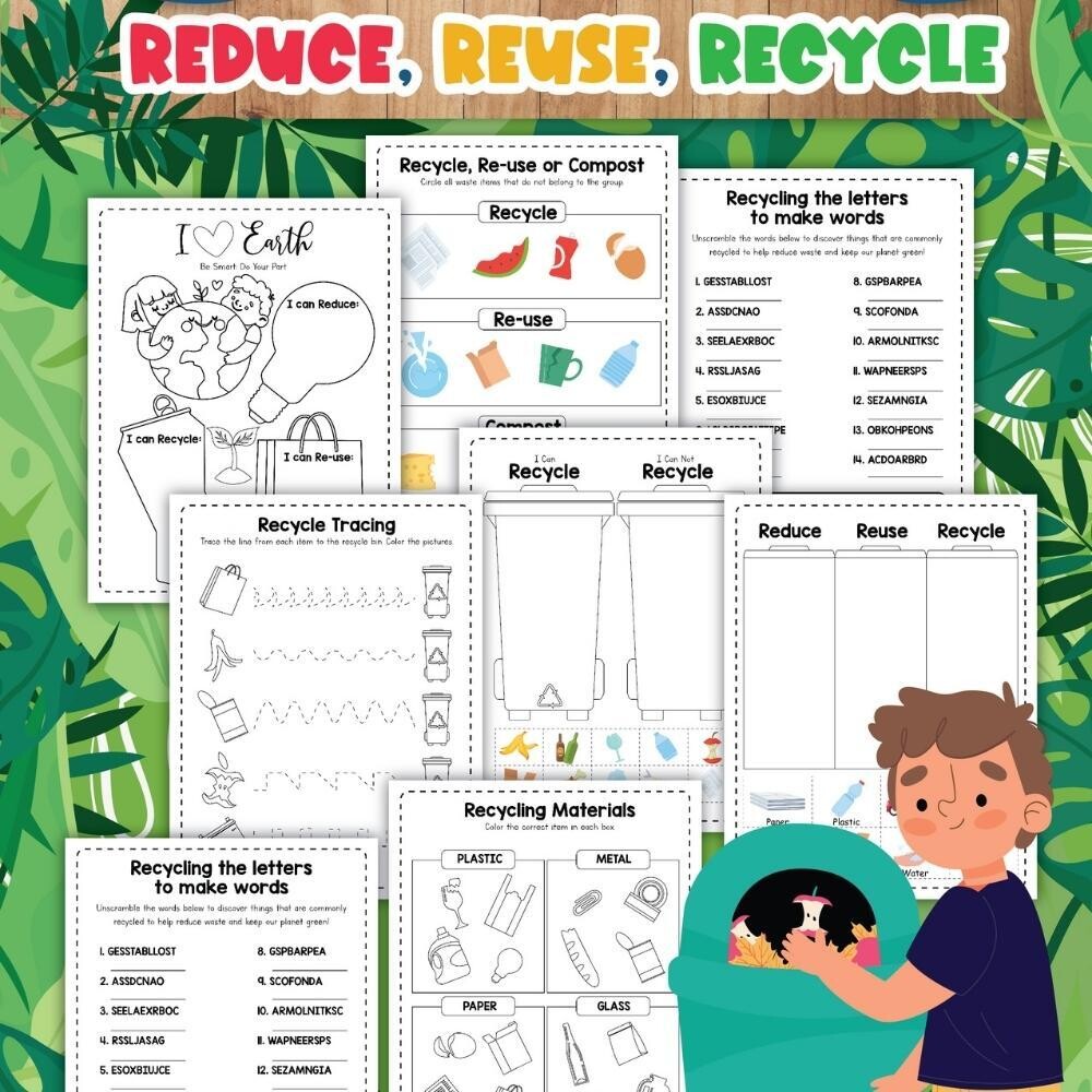 Three R&#39;s (Reduce, Reuse, Recycle) Activities