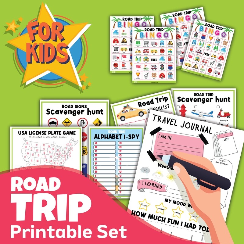 Road Trip Activity Pack