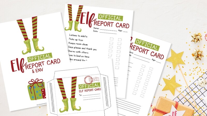 Elf on the Shelf Report Card (+ envelope)