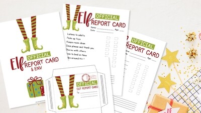 Elf on the Shelf Report Card (+ envelope)