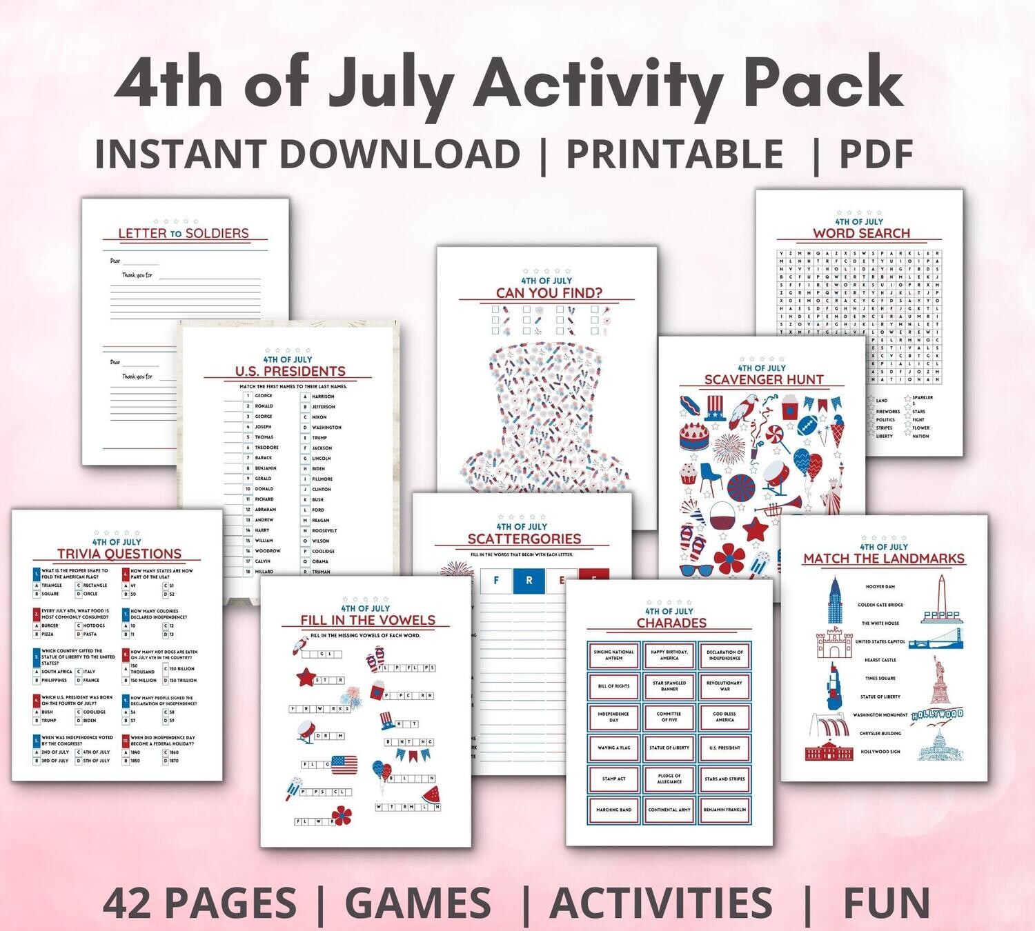 4th of July Activity Pack