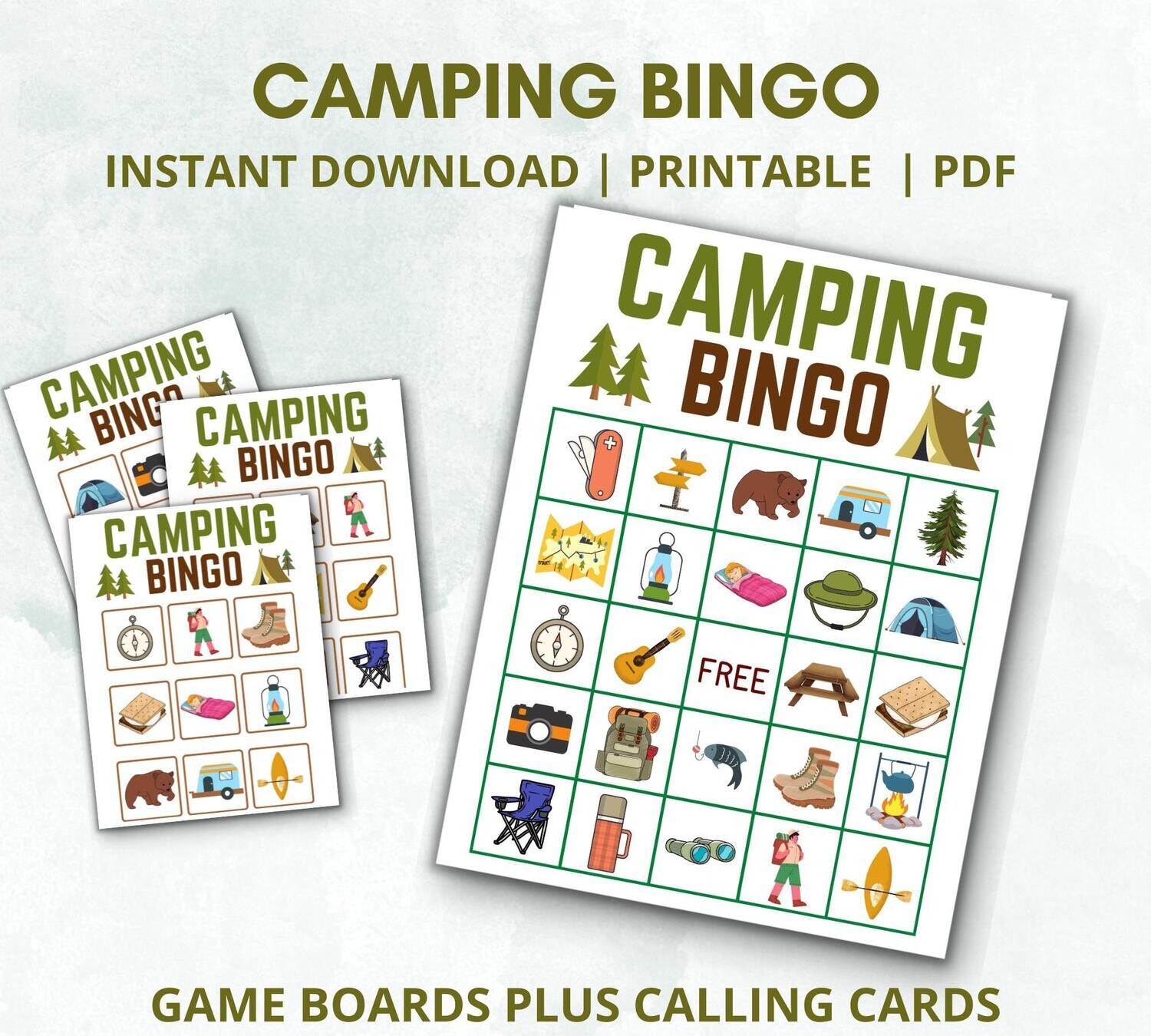 Camping Bingo Printable