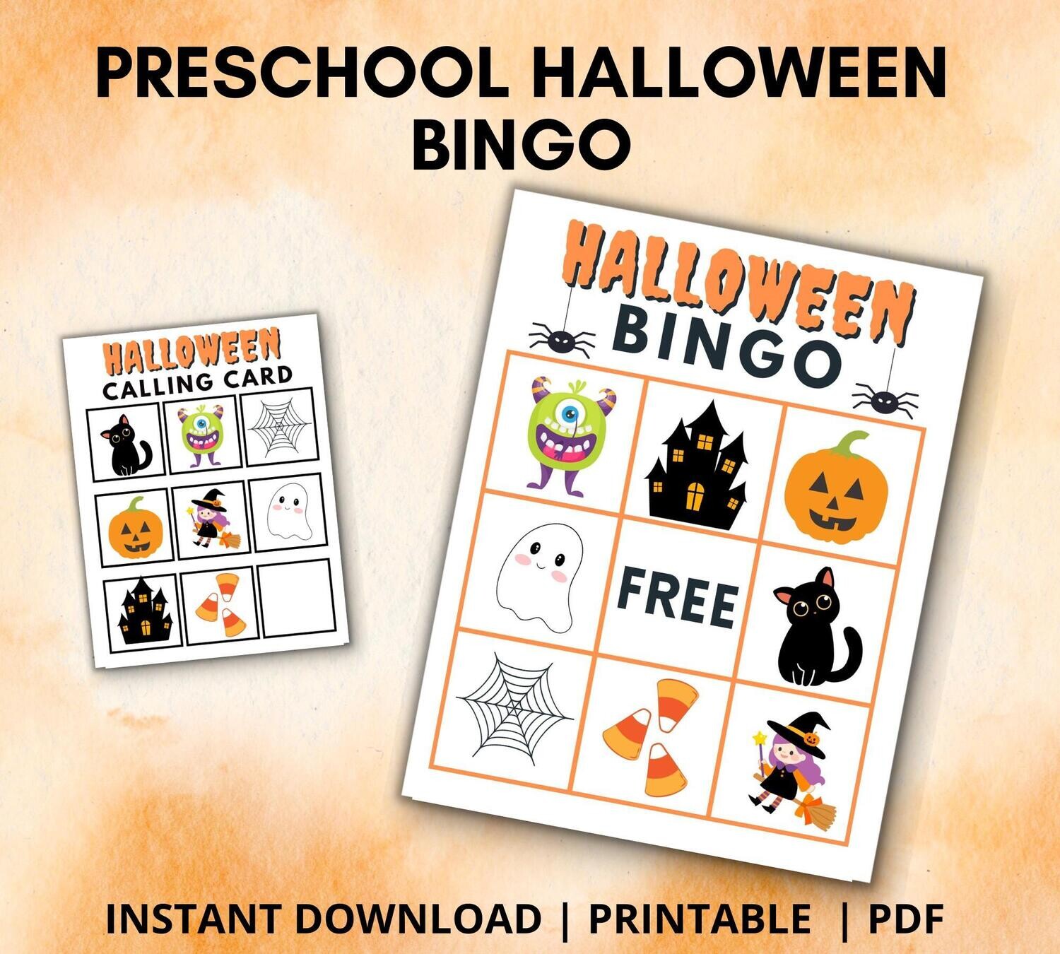 Preschool Halloween Bingo