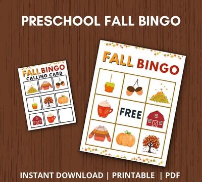 Preschool Fall Bingo