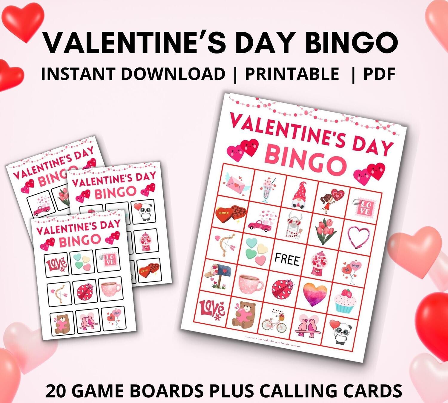 Valentine's Day Bingo Set