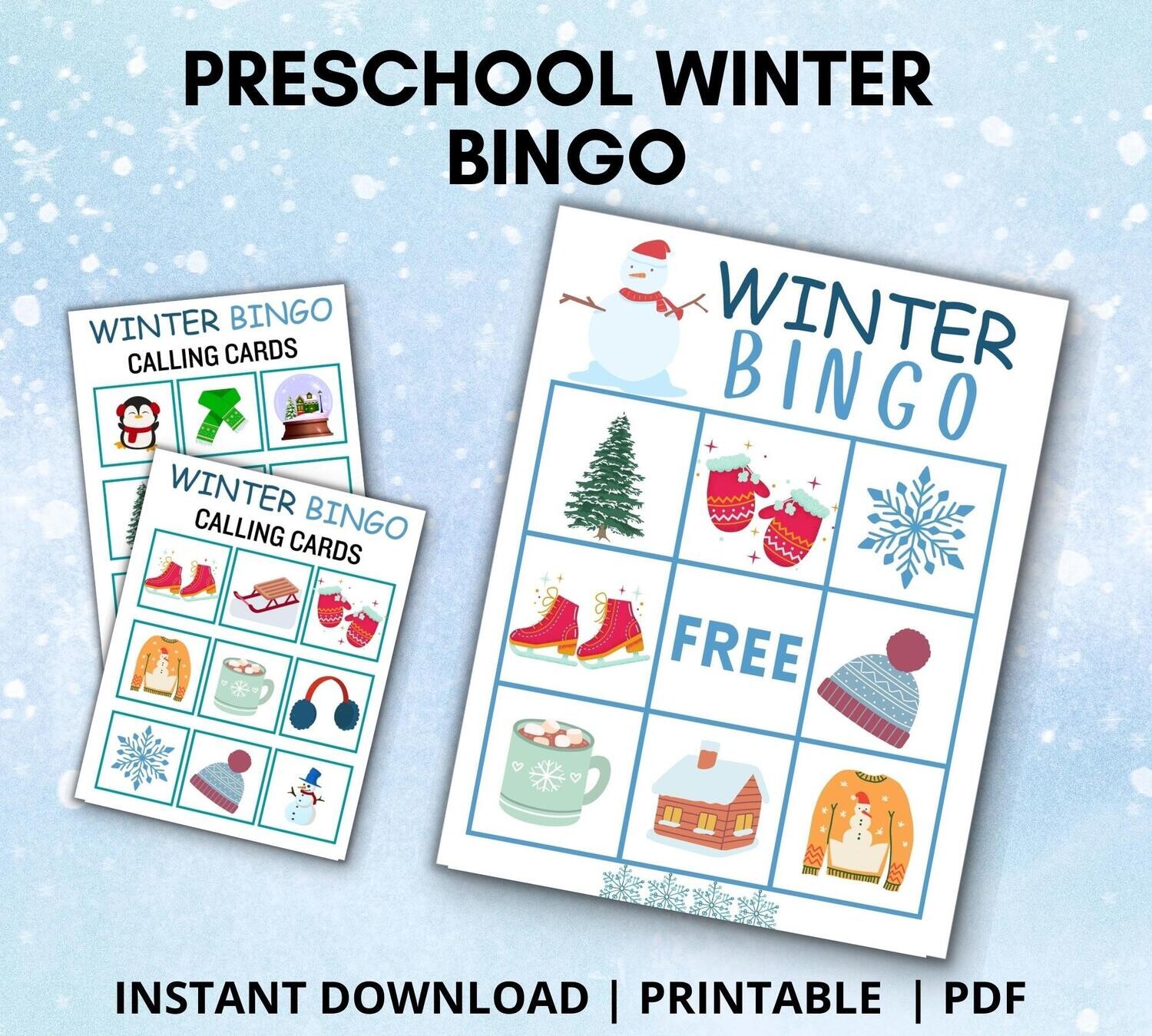 Winter Bingo Preschool Game