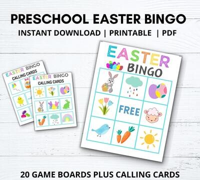 Easter Bingo Preschool Version
