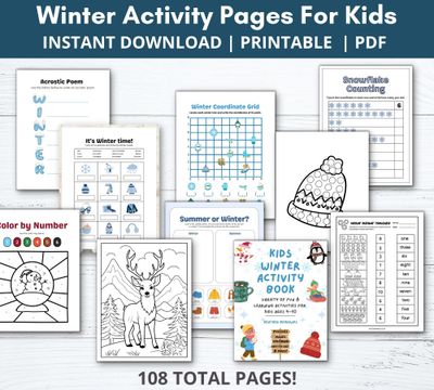 Winter Kids Activity Bundle