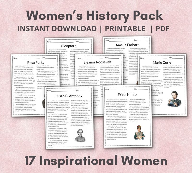 Women's History Learning Pack #1