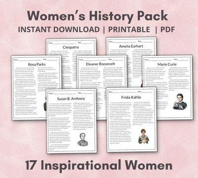 Women's History Learning Pack #1
