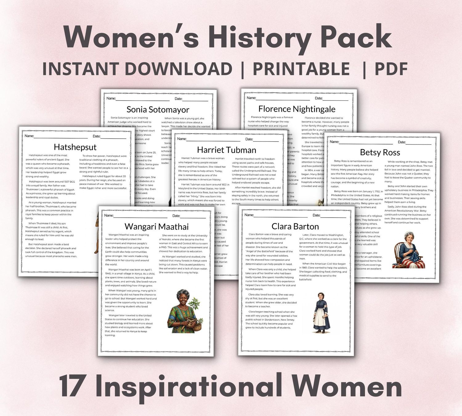 Women's History Learning Pack #2