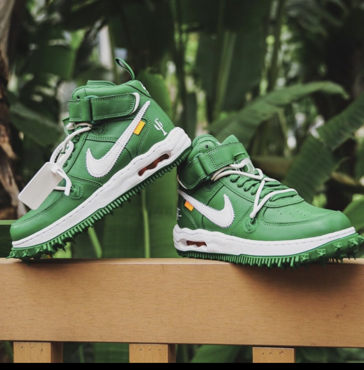 Nike Air Force 1 Mid Off-White Pine Green