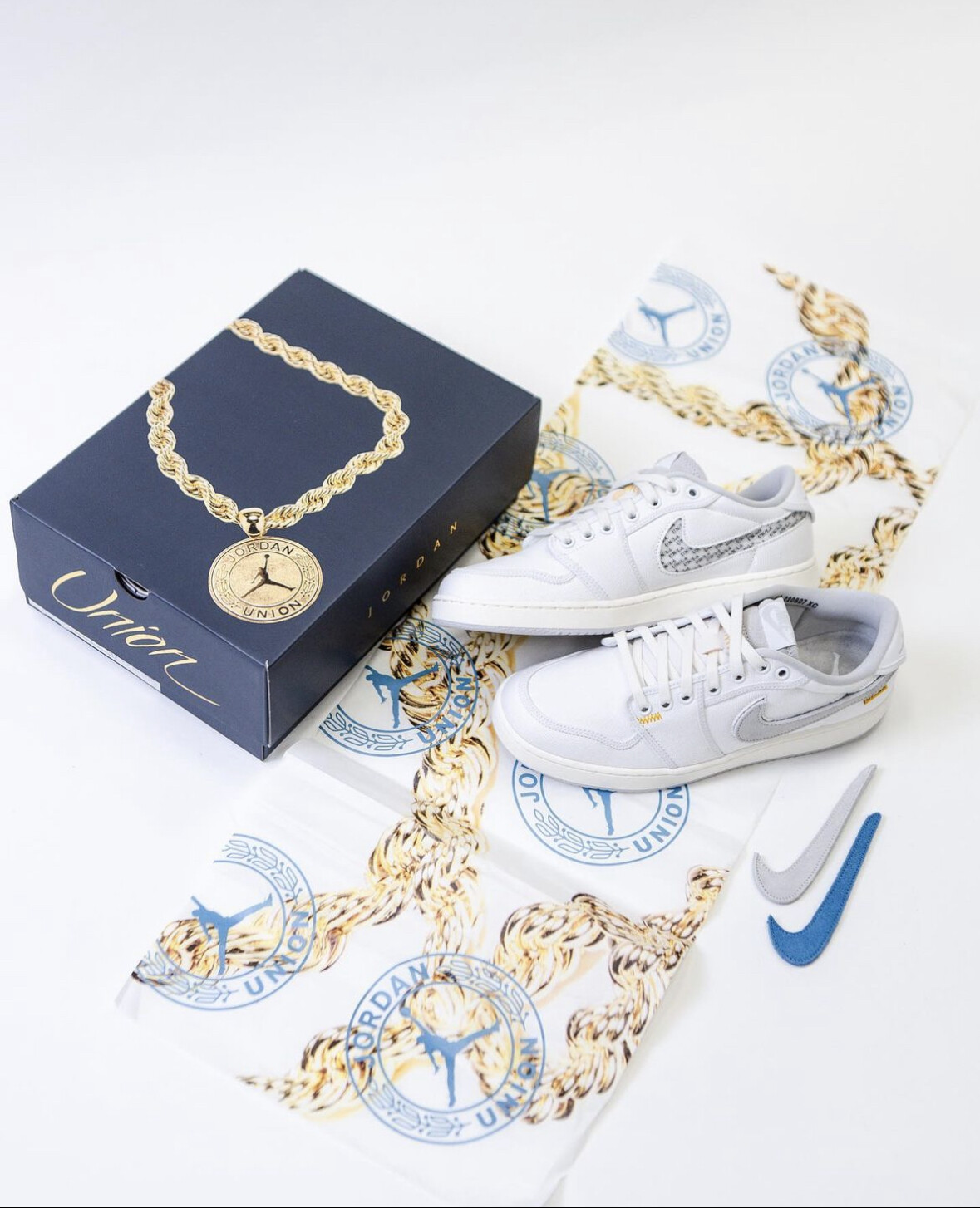 UNION × Nike Air Jordan 1 Low KO &quot;White Canvas&quot;