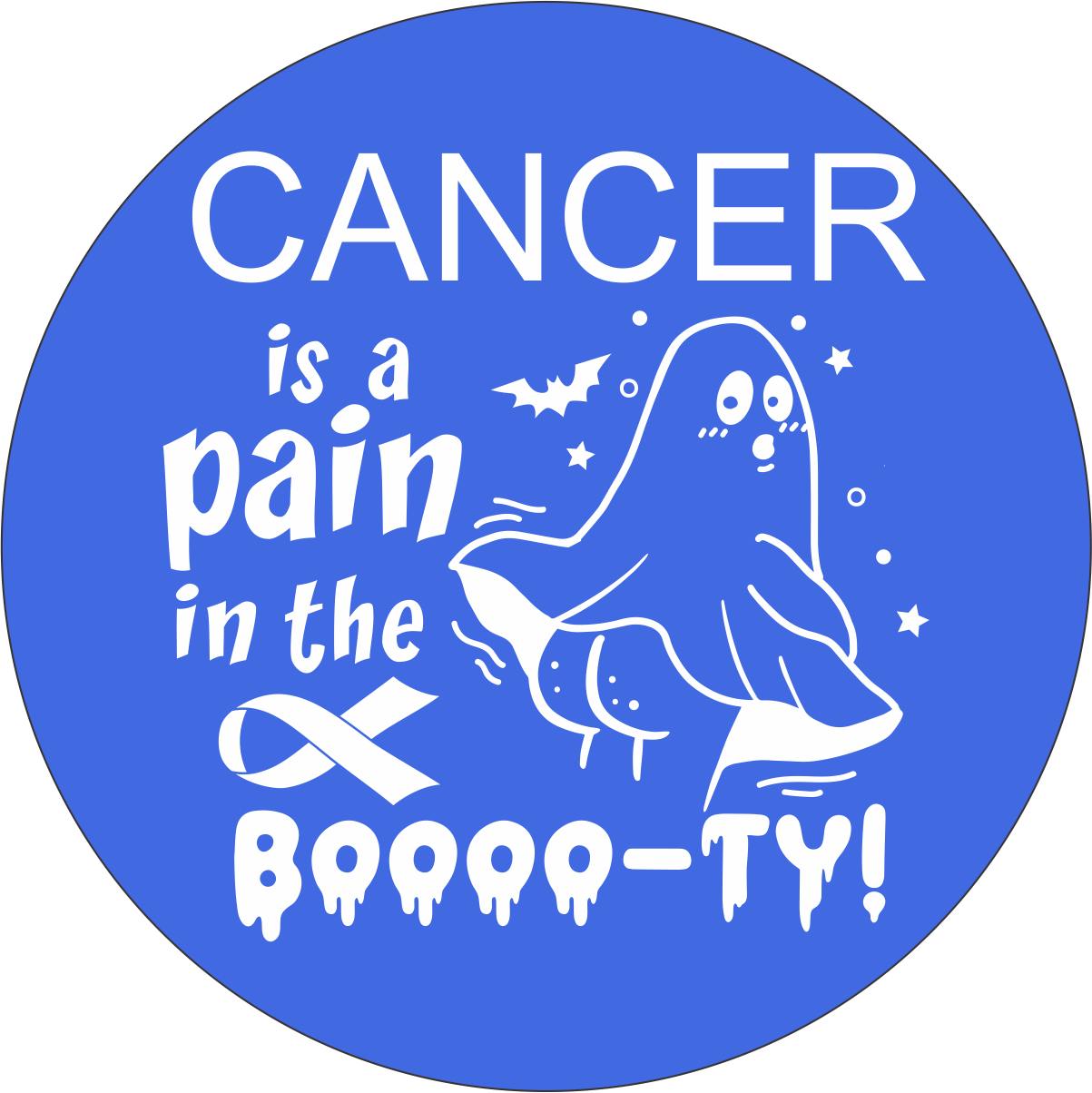 Cancer Pain in Booty Decal