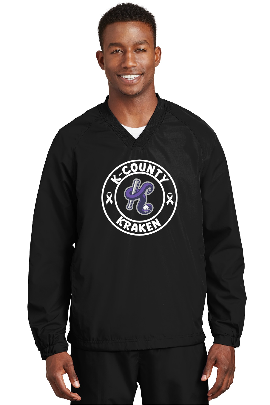 Kraken Windbreaker circle logo
