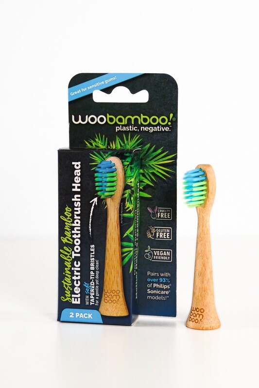 WooBamboo Electric Toothbrush Head (2 pack) (6 Pack)