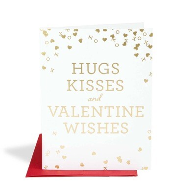 Hugs Kisses And Wishes Valentine Card