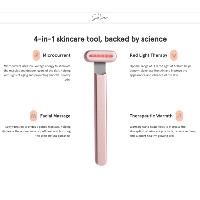 SolaWAVE Advanced Skincare Wand with Red Light Therapy