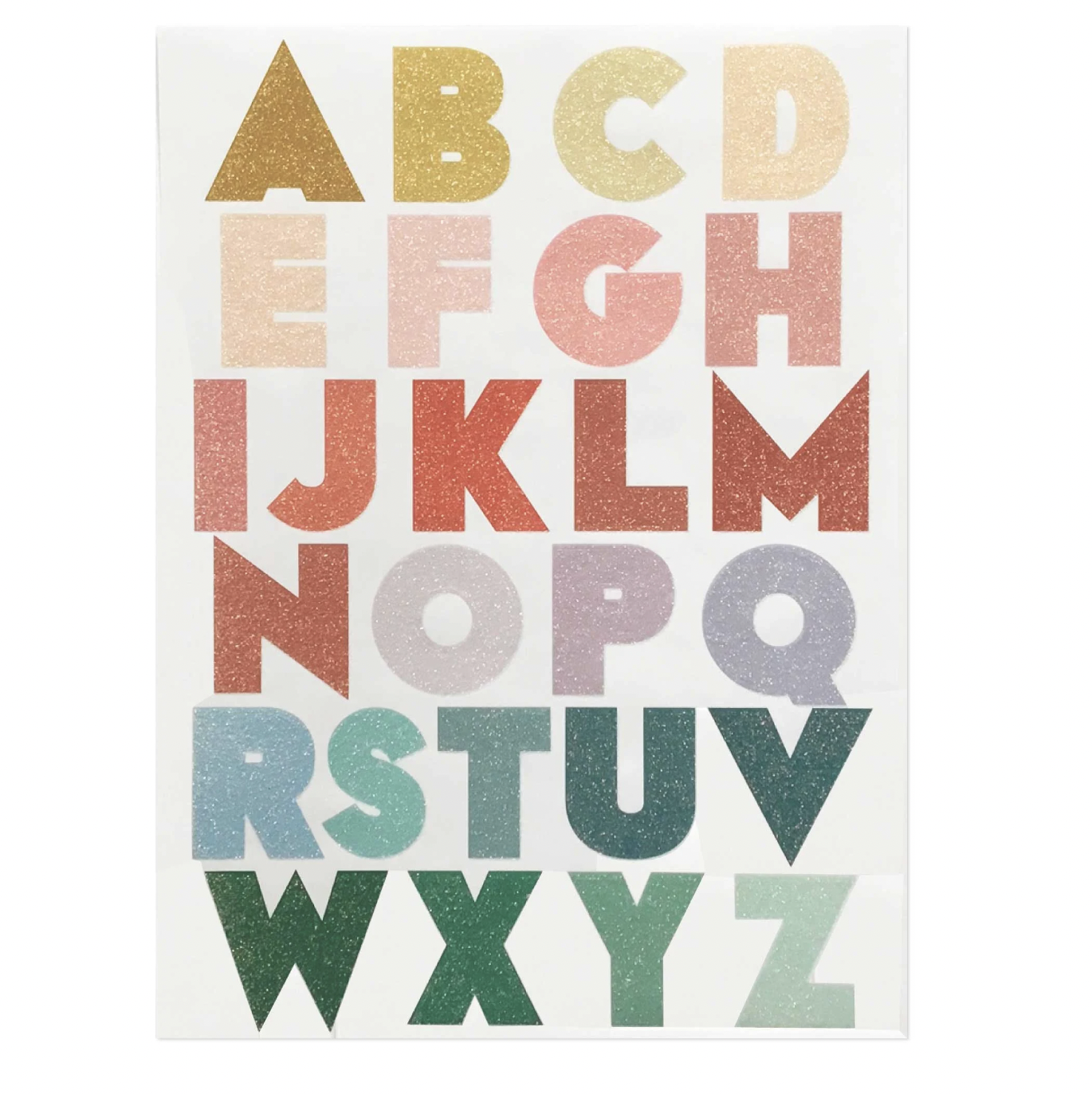 Alphabet Stickers (Rainbow Sparkle)
