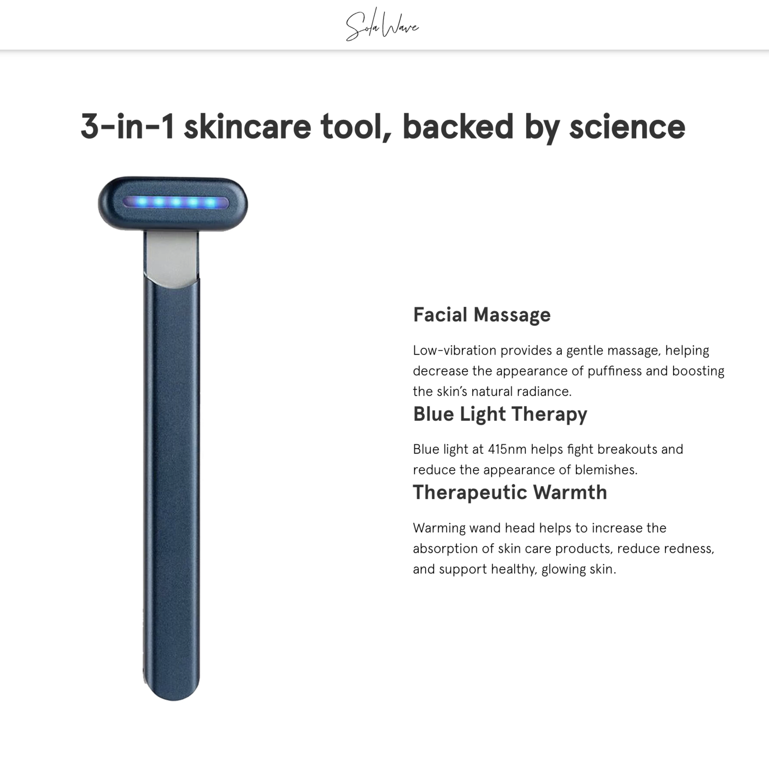 Anti-Breakout Skincare Wand with Blue Light Therapy