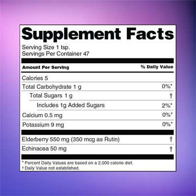 Elderberry Syrup, AMPED UP, 8 oz