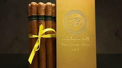 Golden Bull NFT Cigars (Buy Individual Cigars)w/ Coffin