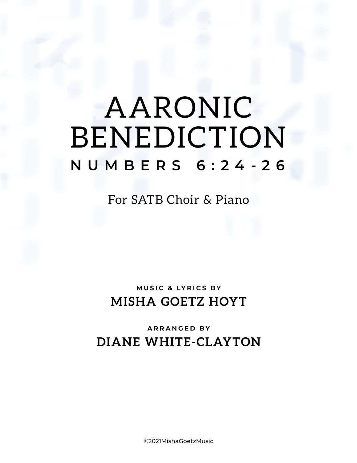 Aaronic Benediction (Choral Version) - Hard Copy Sheet Music Ships Separately