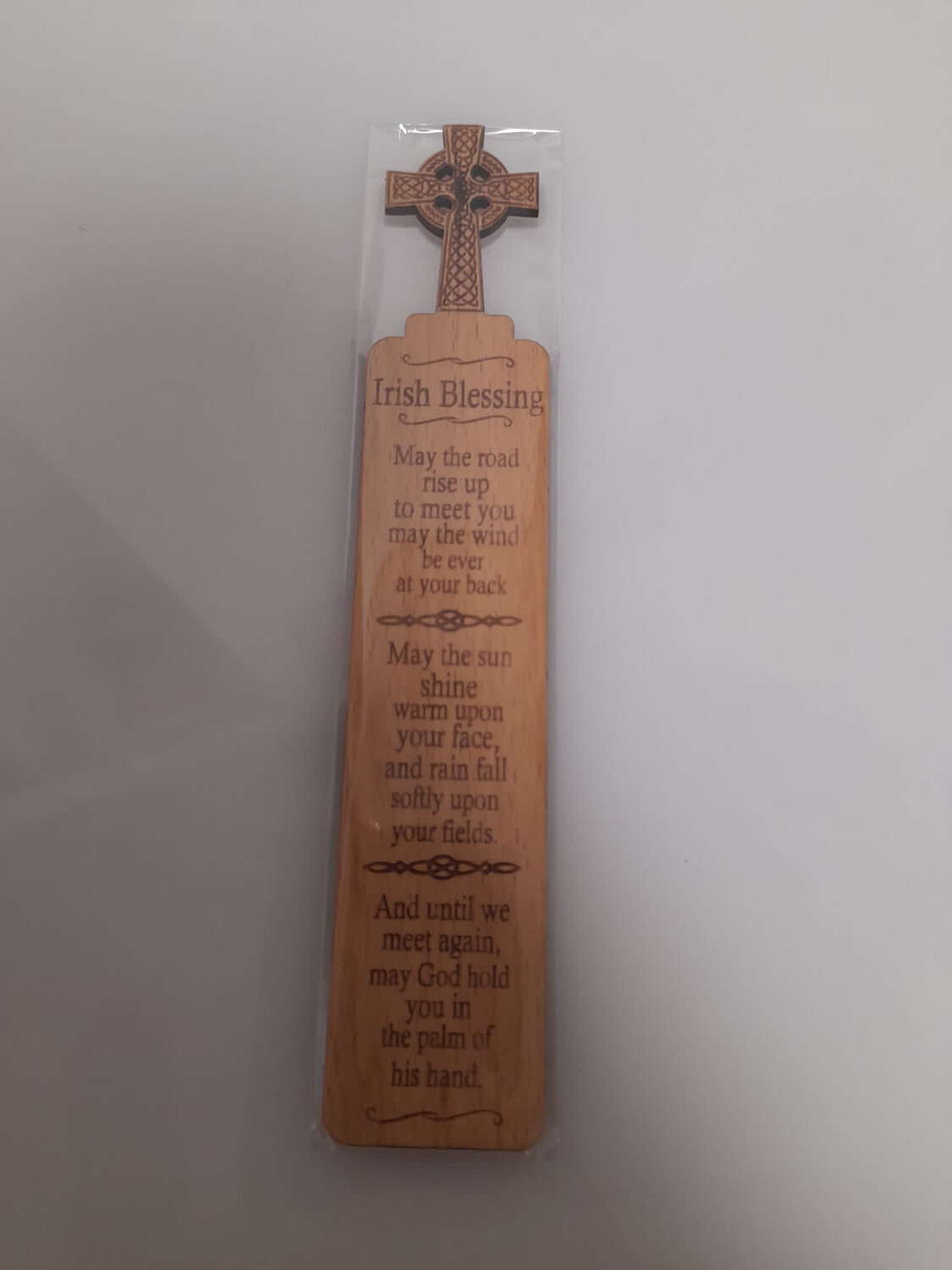 Caulfield Country Boards.                           Wooden Bookmark High Cross with Irish blessing