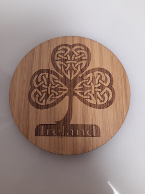 Caulfield Country Boards Wooden Coasters -Shamrock