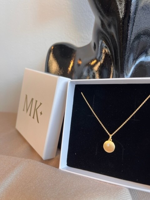 Mary K Gold Disc & CZ Necklace
