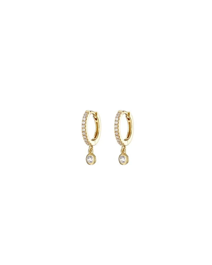 Mary K Gold Diamente Drop Earrings