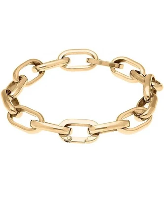 Qudo Gold Simple Chain Link Bracelet