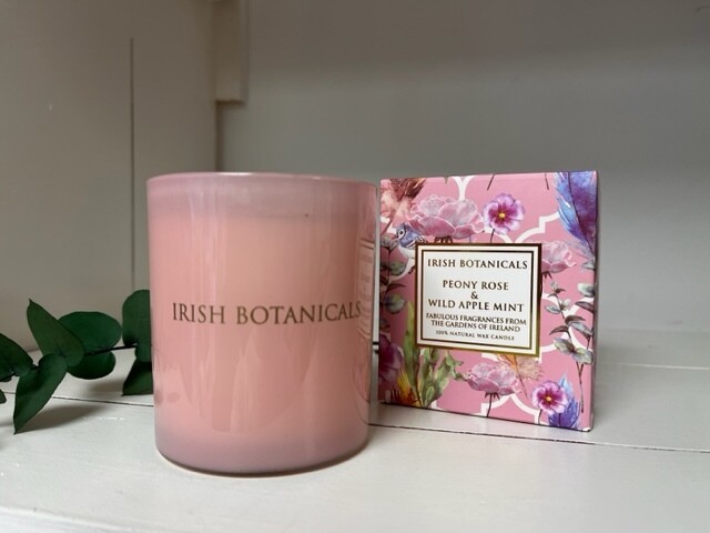 Irish Botanicals Peony Rose & Wild Apple Mint Candle