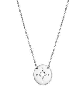 Mary k silver cutout compass necklace