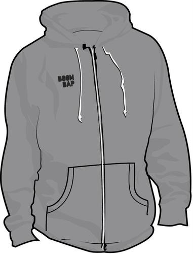 The Boom Bap Hoodie (Classic Chrome Black on Light Grey)