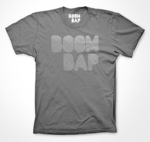 The Boom Bap Classic Logo Tile Texture Shirt (White on Grey)
