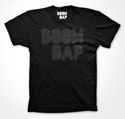 The Boom Bap Classic Logo Komodo Tile (Grey on Black)